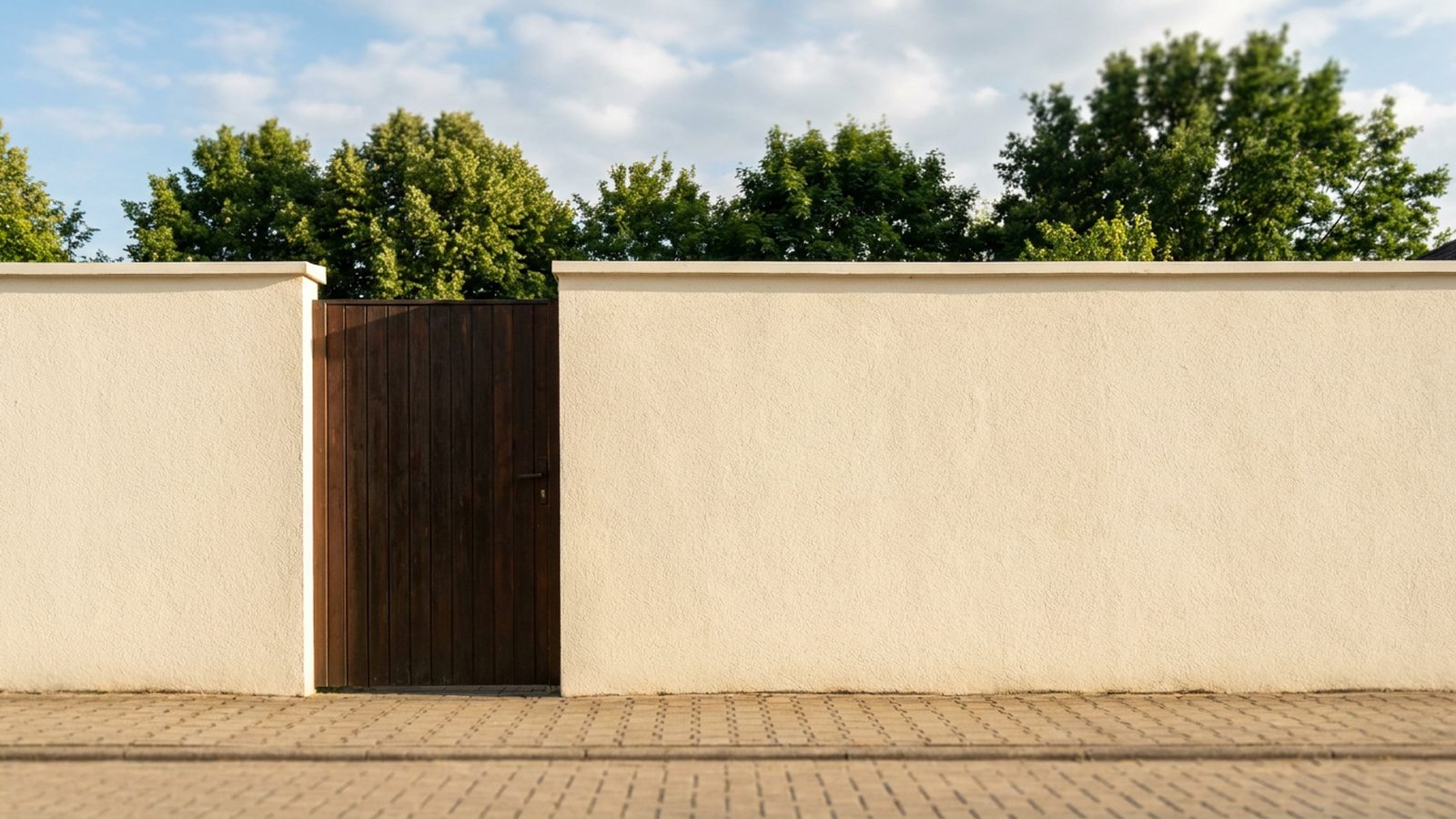 Nachtbriefkasten in einer Sandsteinwand mit halb eingeschobenem Umschlag